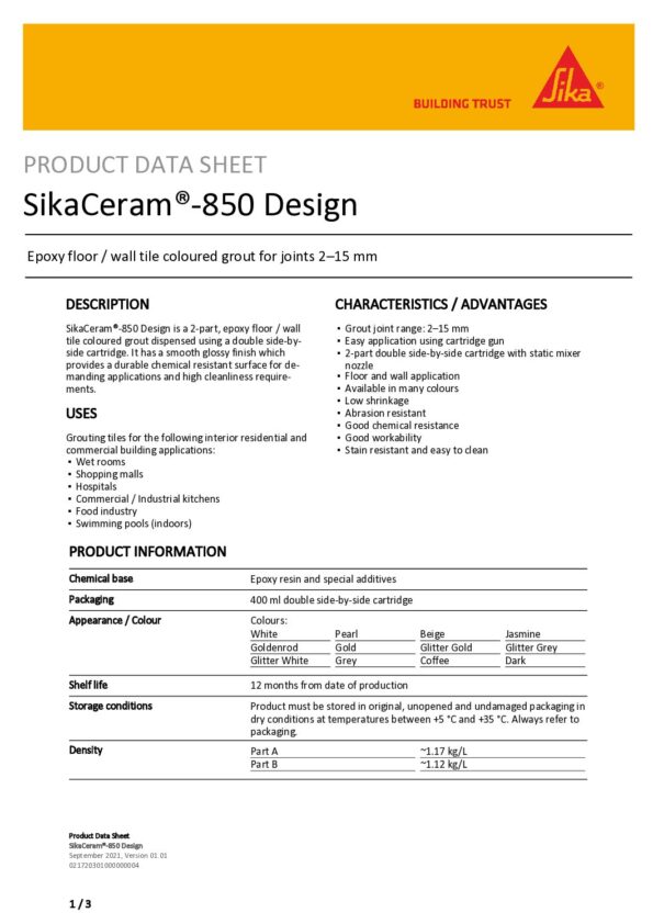 thumbnail of sikaceram-850-design