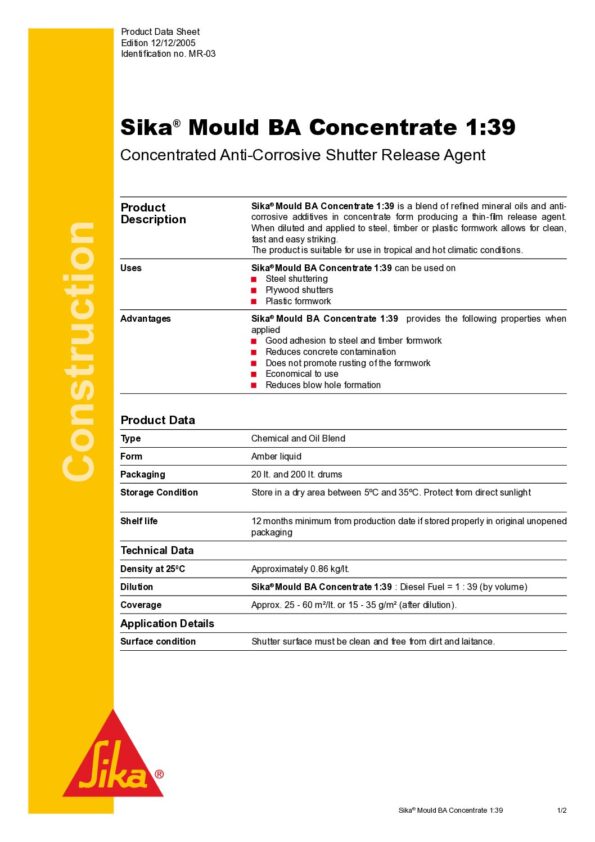 thumbnail of Sika-Mould-BA-Concentrate