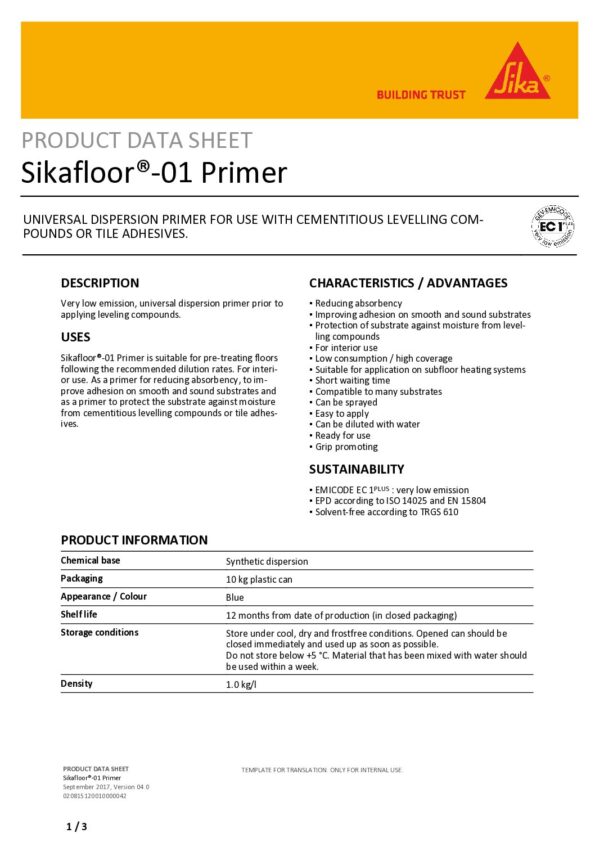 thumbnail of Sikafloor -01 Primer