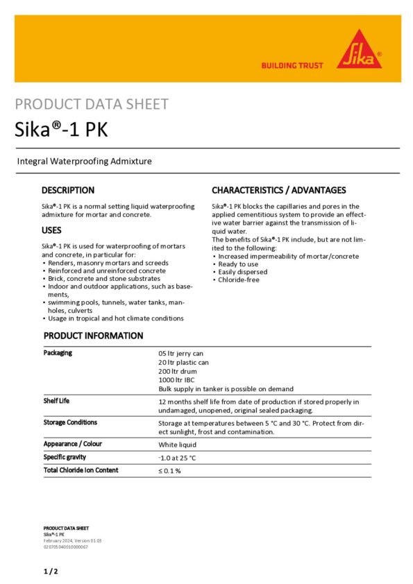 thumbnail of sika-1-pk