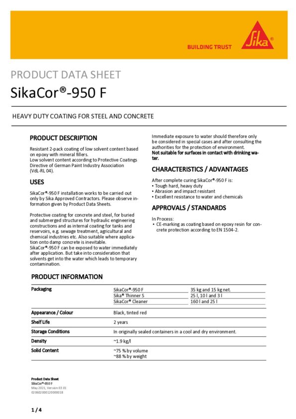 thumbnail of sikacor-950-f