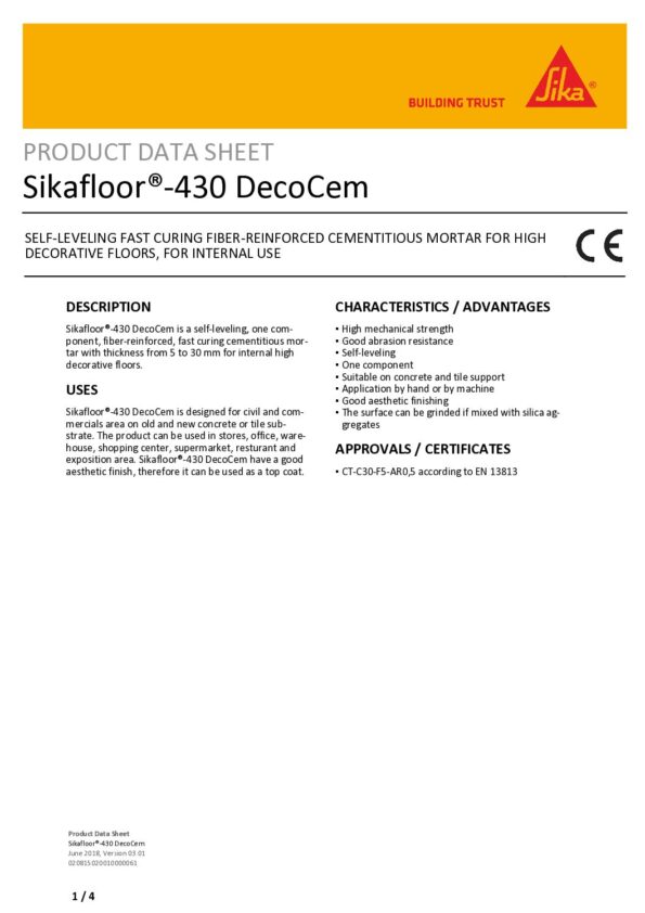 thumbnail of Sikafloor -430 DecoCem