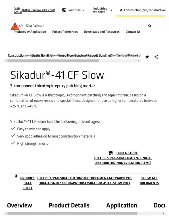 thumbnail of Sikadure 41 CF Slow