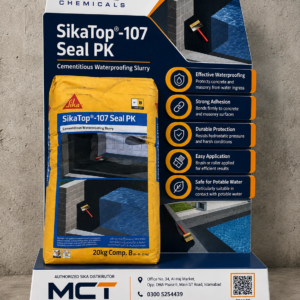 SikaTop-107 Seal PK 20 kg bag on an MCT Chemicals retail display stand