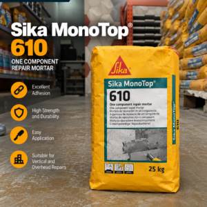 Sika MonoTop®-610 cementitious, polymer-modified bonding primer and reinforcement corrosion protection