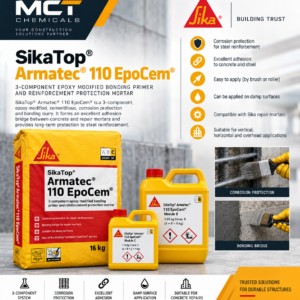 SikaTop® Armatec®-110 EpoCem® three-component epoxy-cement bonding primer and reinforcement corrosion protection